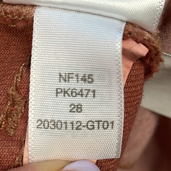 Madewell The Momjean Garment Dye Edition Coral Salmon Knee Rip Sz 28 - Picture 14 of 15